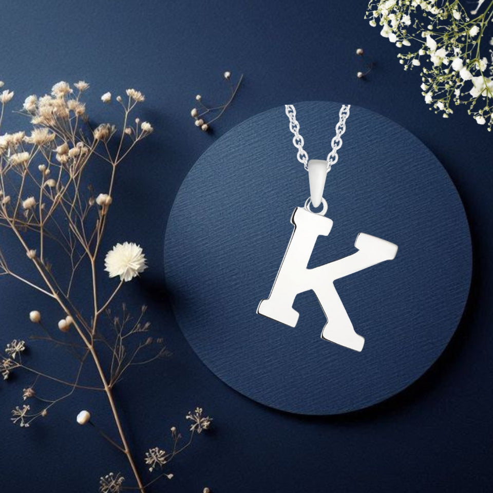 Initial Alphabet Pendant Necklace