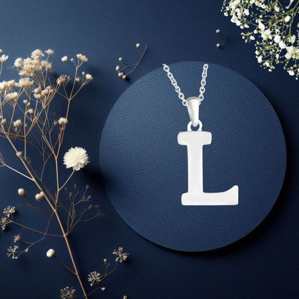 Initial Alphabet Pendant Necklace