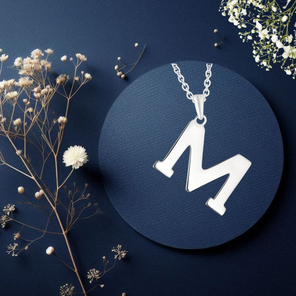 Initial Alphabet Pendant Necklace