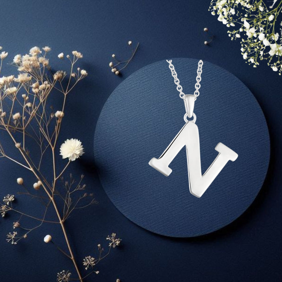 Initial Alphabet Pendant Necklace