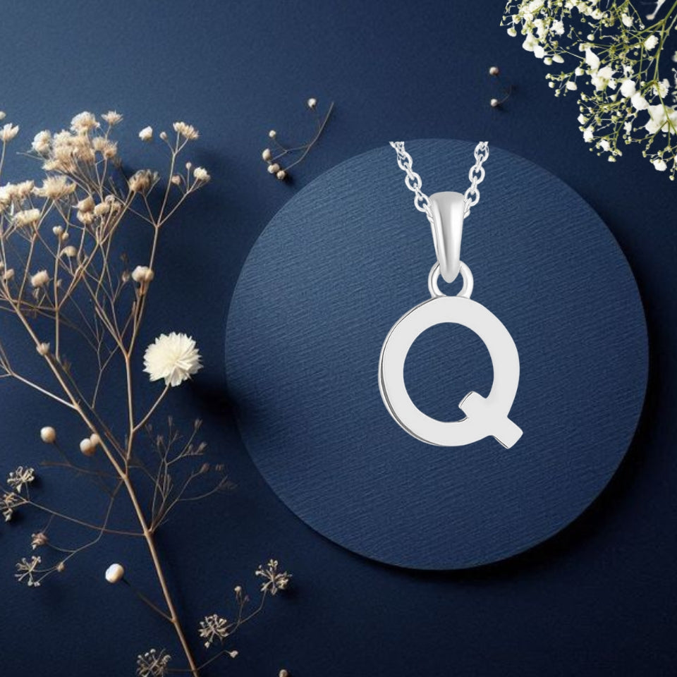 Initial Alphabet Pendant Necklace