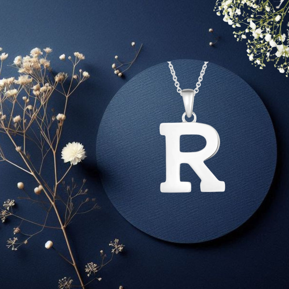 Initial Alphabet Pendant Necklace