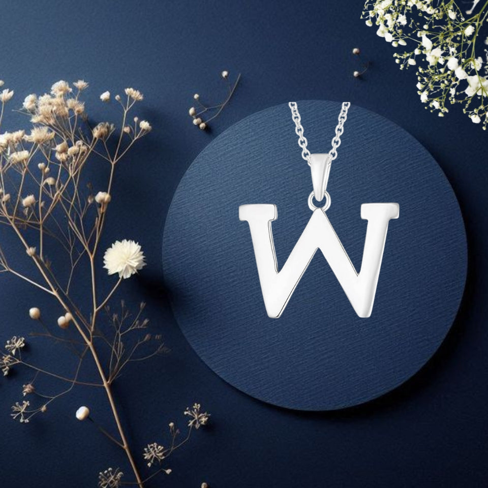 Initial Alphabet Pendant Necklace