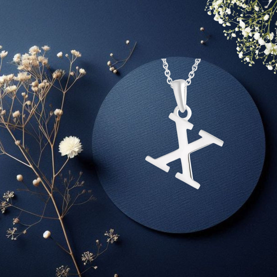 Initial Alphabet Pendant Necklace