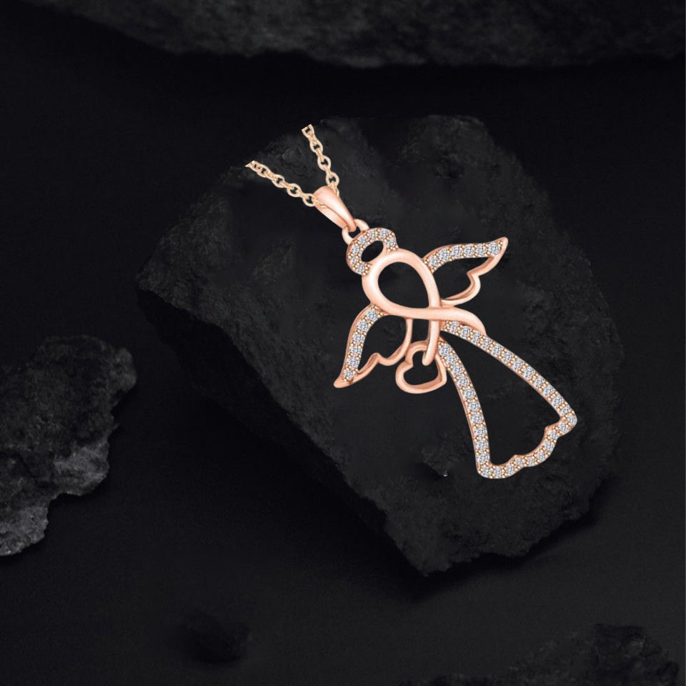 Infinity Angel Pendant Necklace