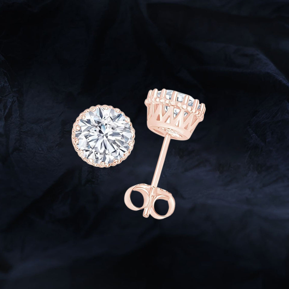 Moissanite Solitaire Stud