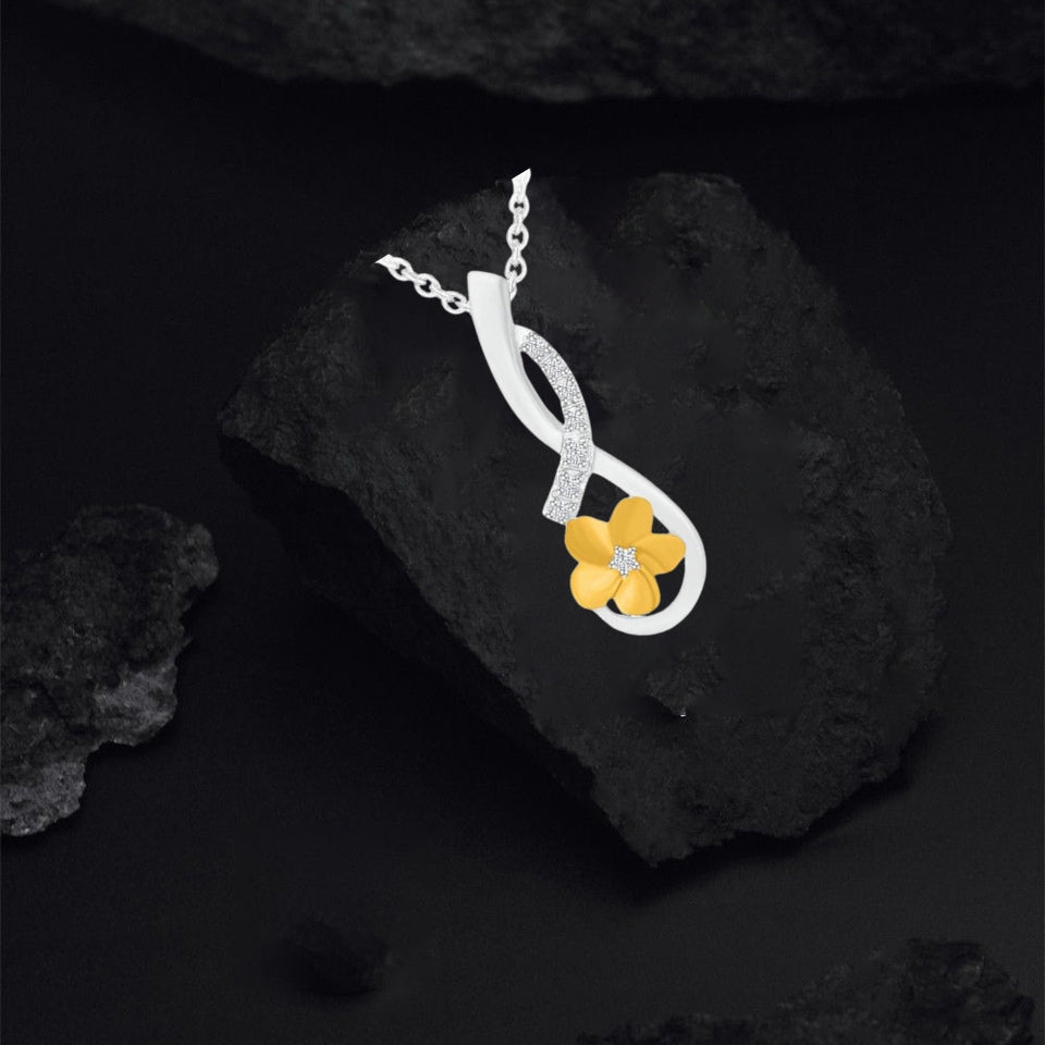 Infinity Flower Pendant Necklace