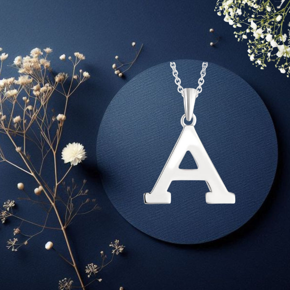 Initial Alphabet Pendant Necklace