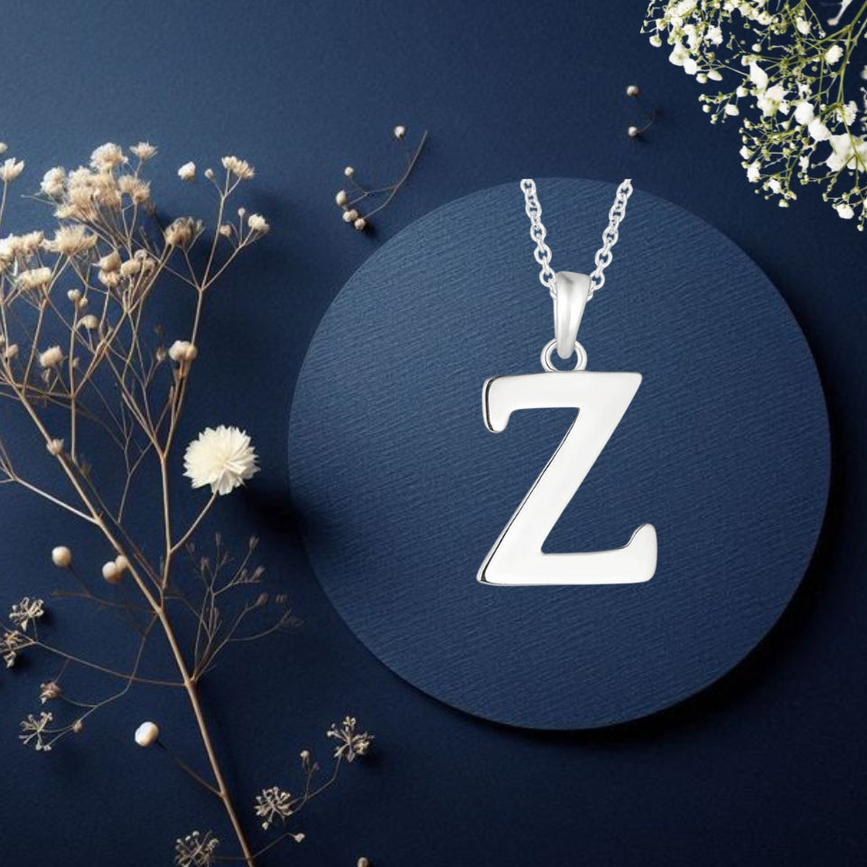 Initial Alphabet Pendant Necklace