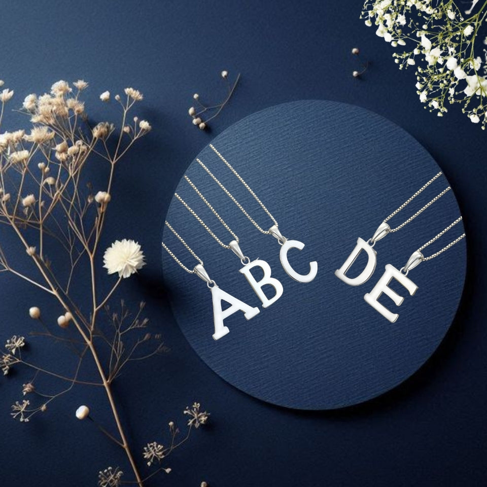 Initial Alphabet Pendant Necklace