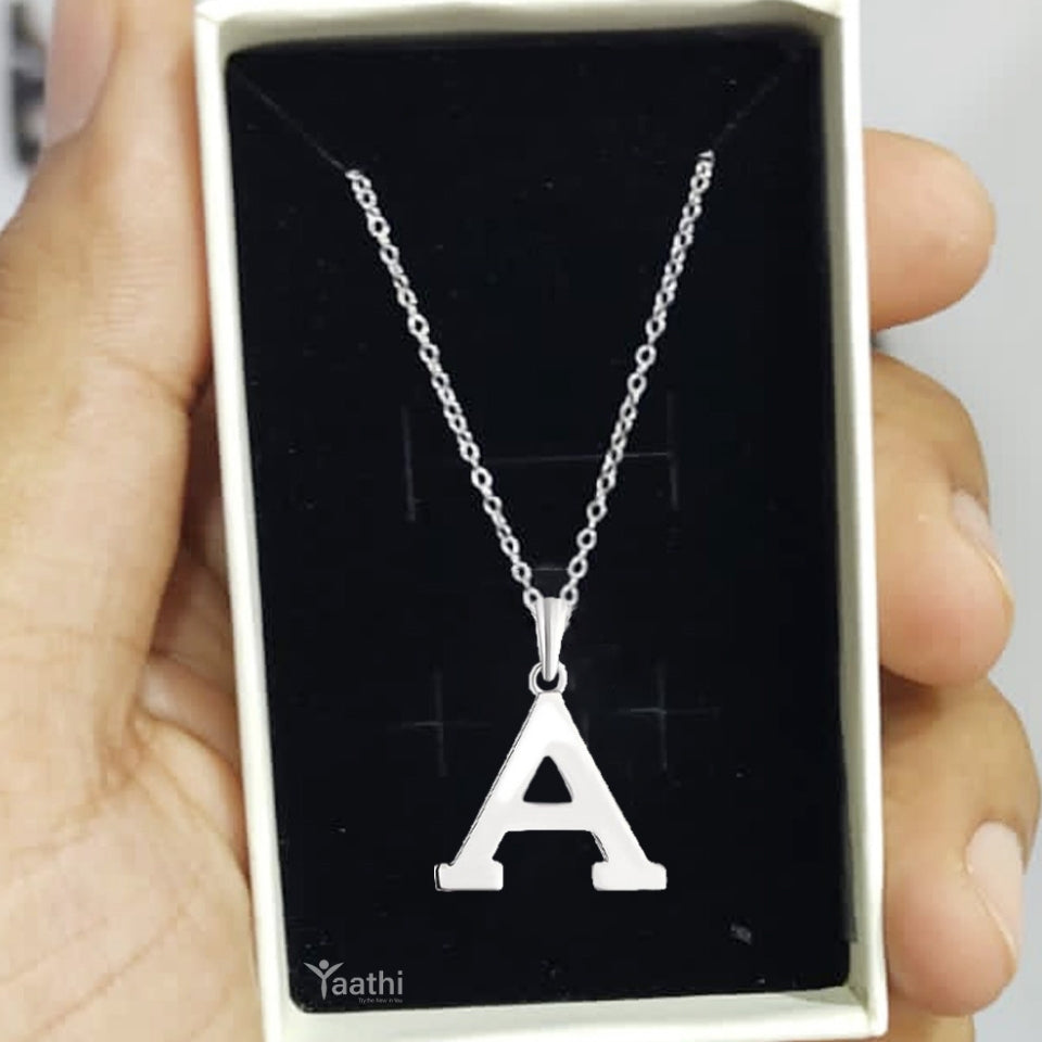 Initial Alphabet Pendant Necklace