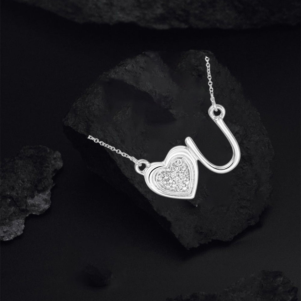 Love You Heart Pendant Necklace