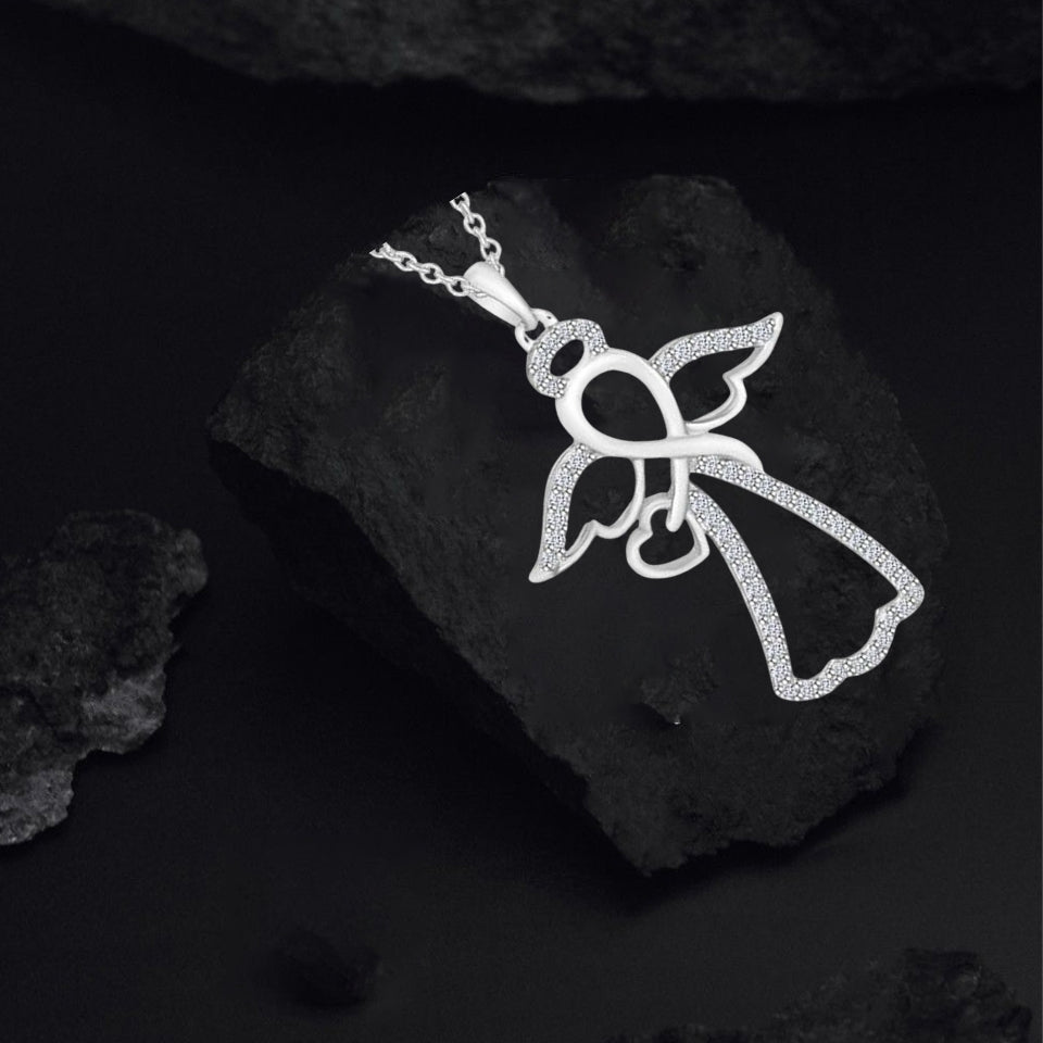Infinity Angel Pendant Necklace