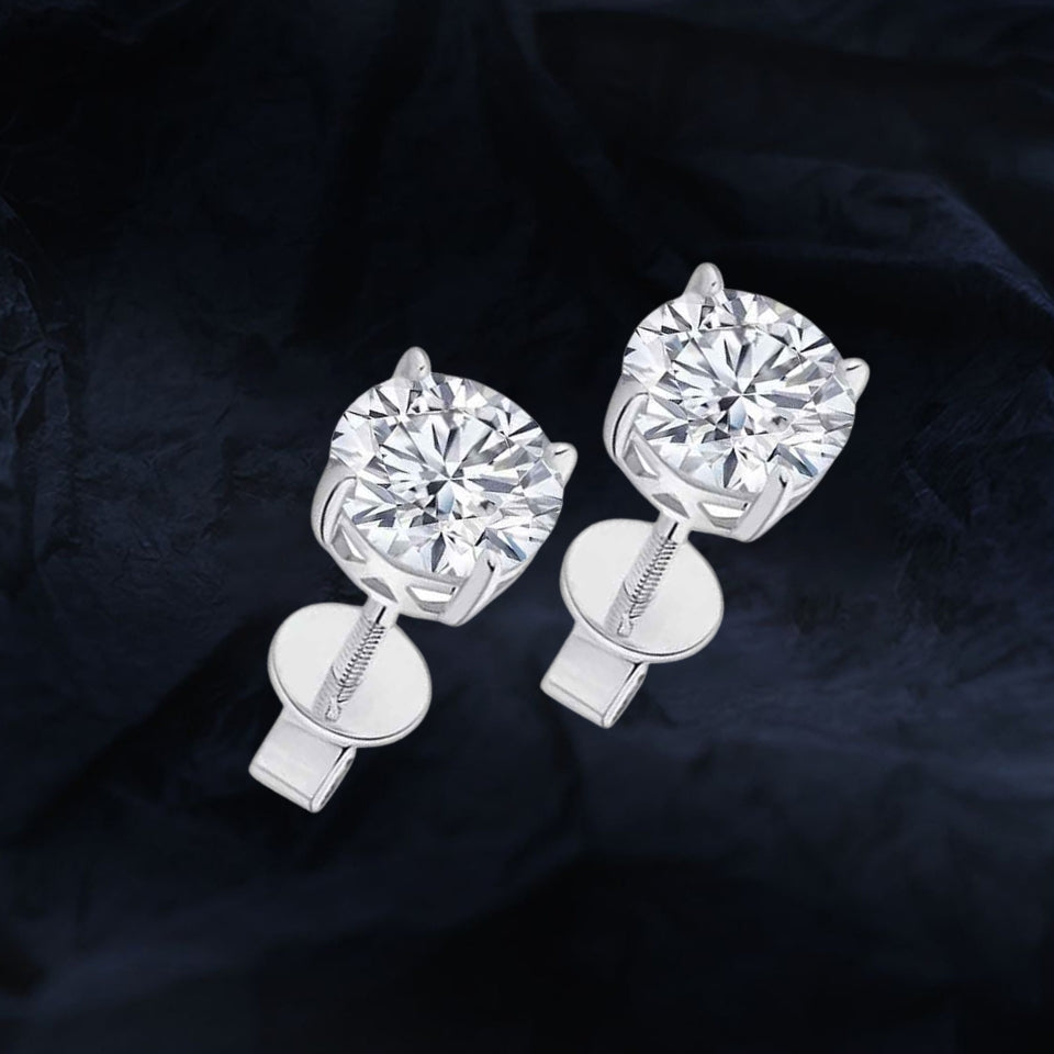 Moissanite Screw Back Stud