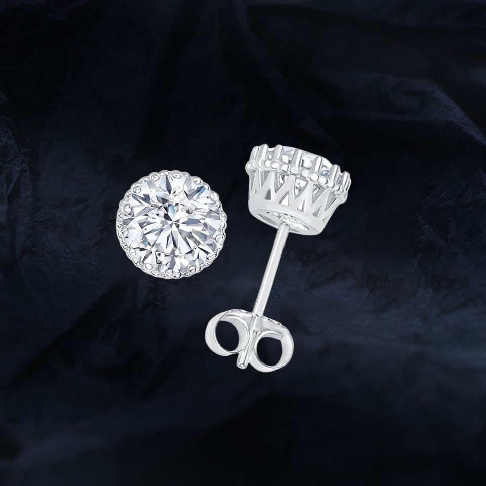 Moissanite Solitaire Stud