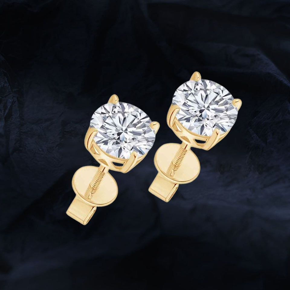 Moissanite Screw Back Stud