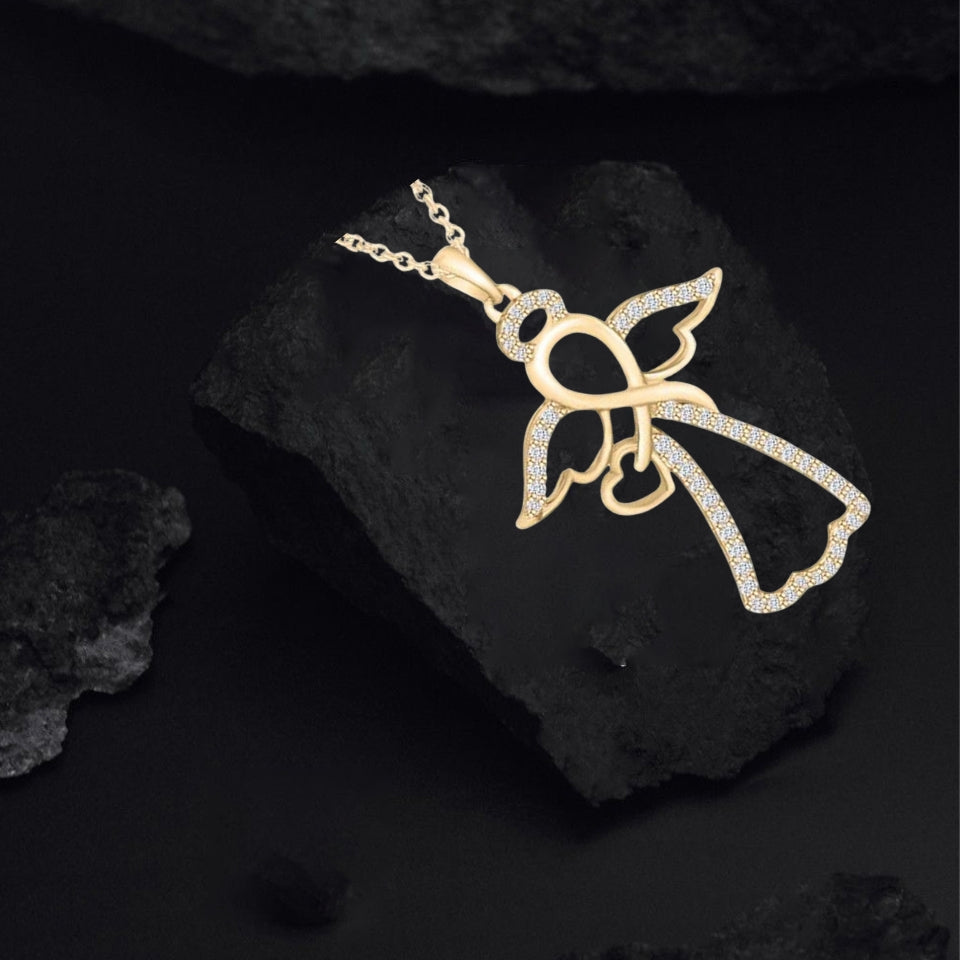 Infinity Angel Pendant Necklace