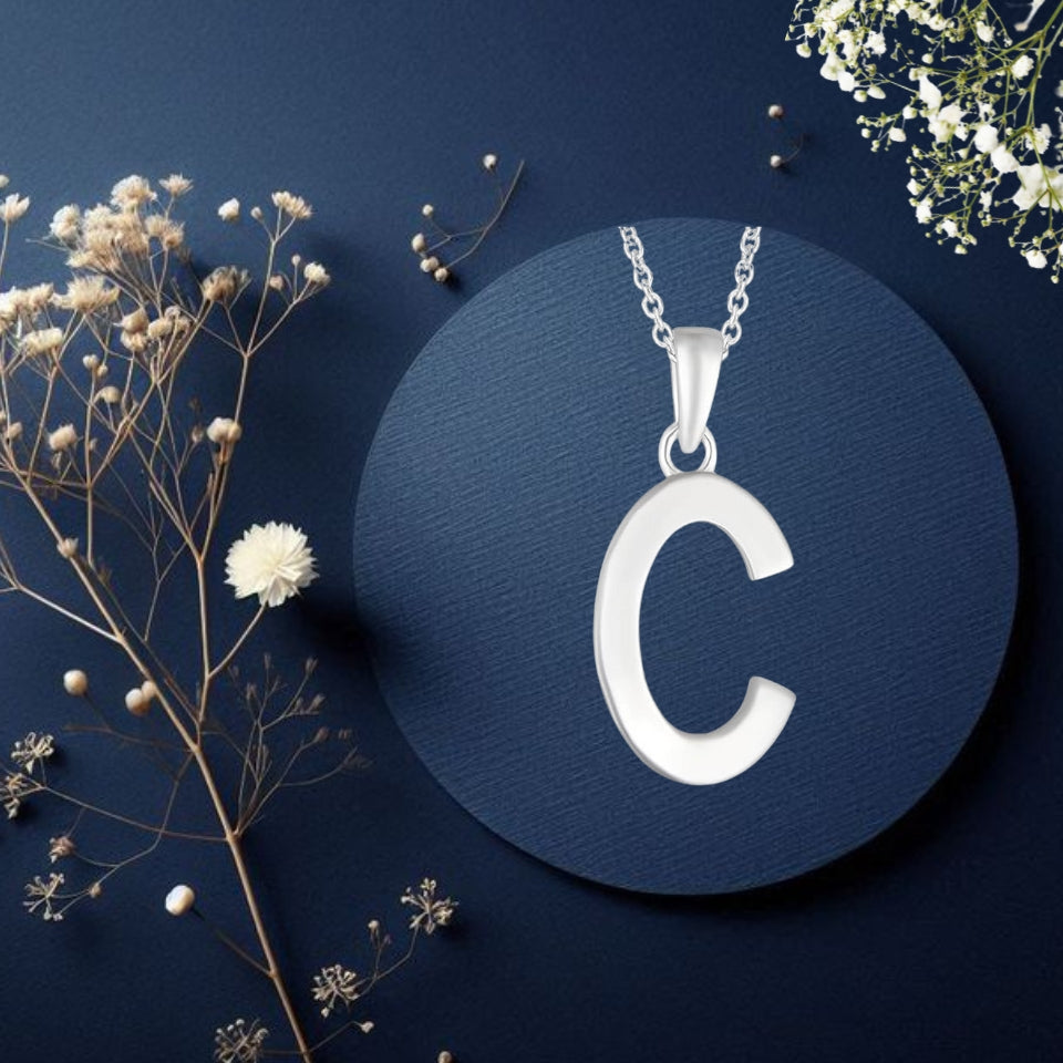 Initial Alphabet Pendant Necklace