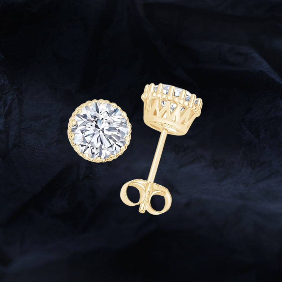 Moissanite Solitaire Stud