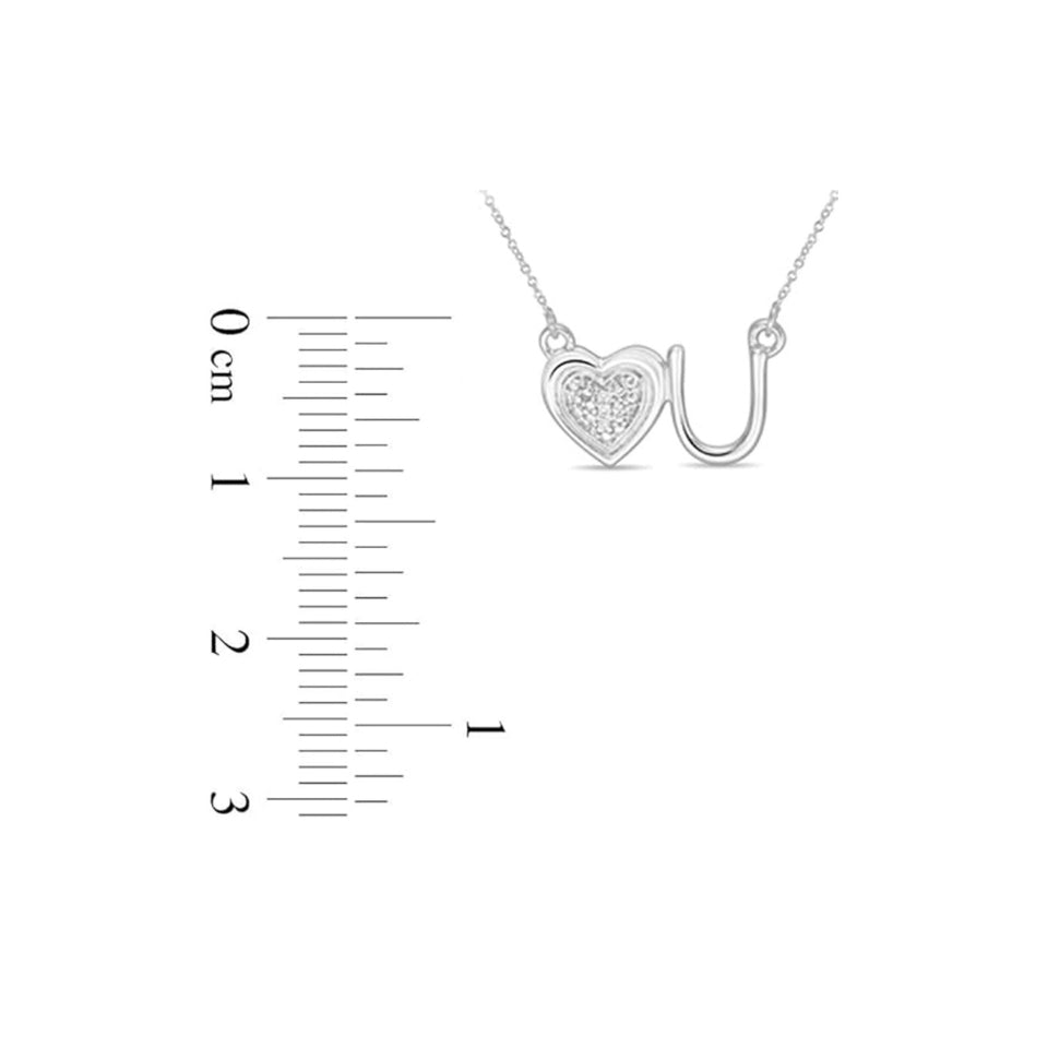 Love You Heart Pendant Necklace