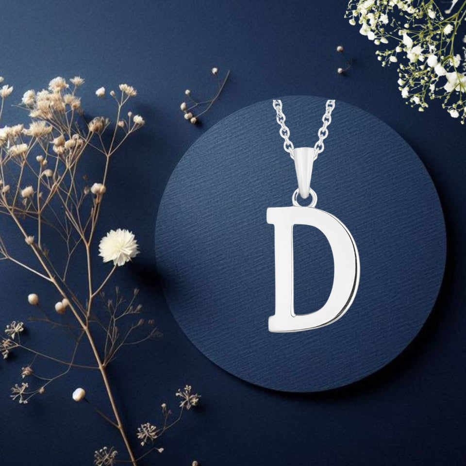 Initial Alphabet Pendant Necklace