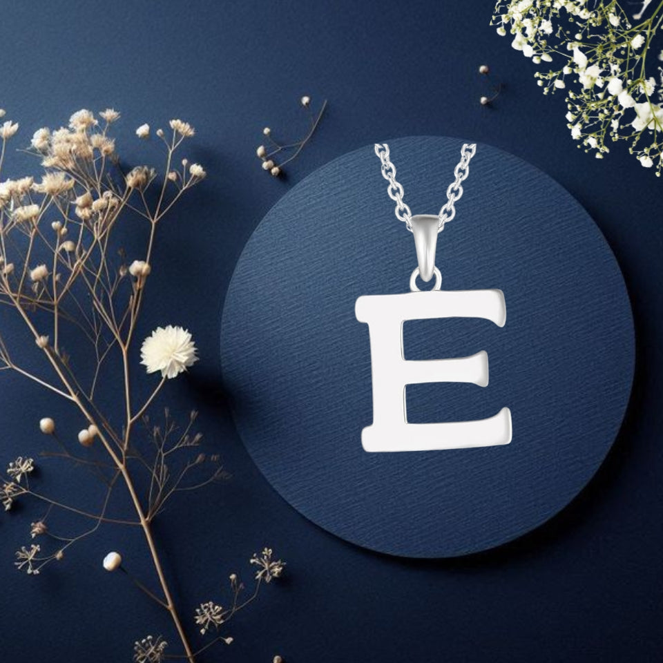 Initial Alphabet Pendant Necklace