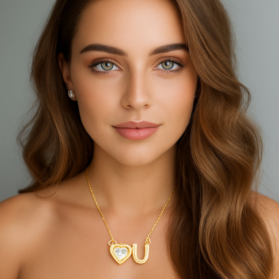 Love You Heart Pendant Necklace