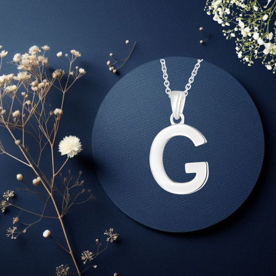 Initial Alphabet Pendant Necklace