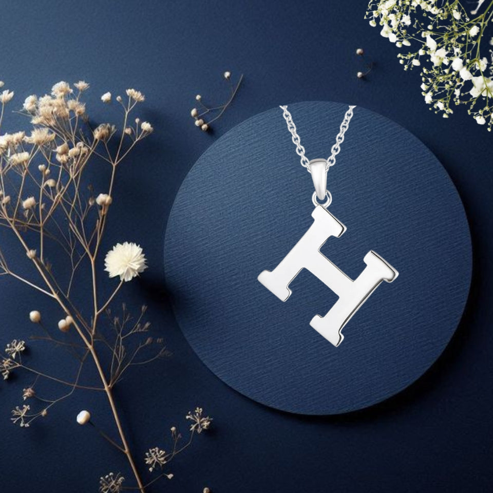Initial Alphabet Pendant Necklace