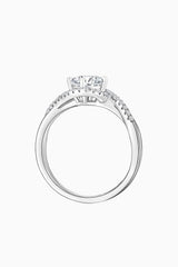 Twisted Moissanite Engagement Ring