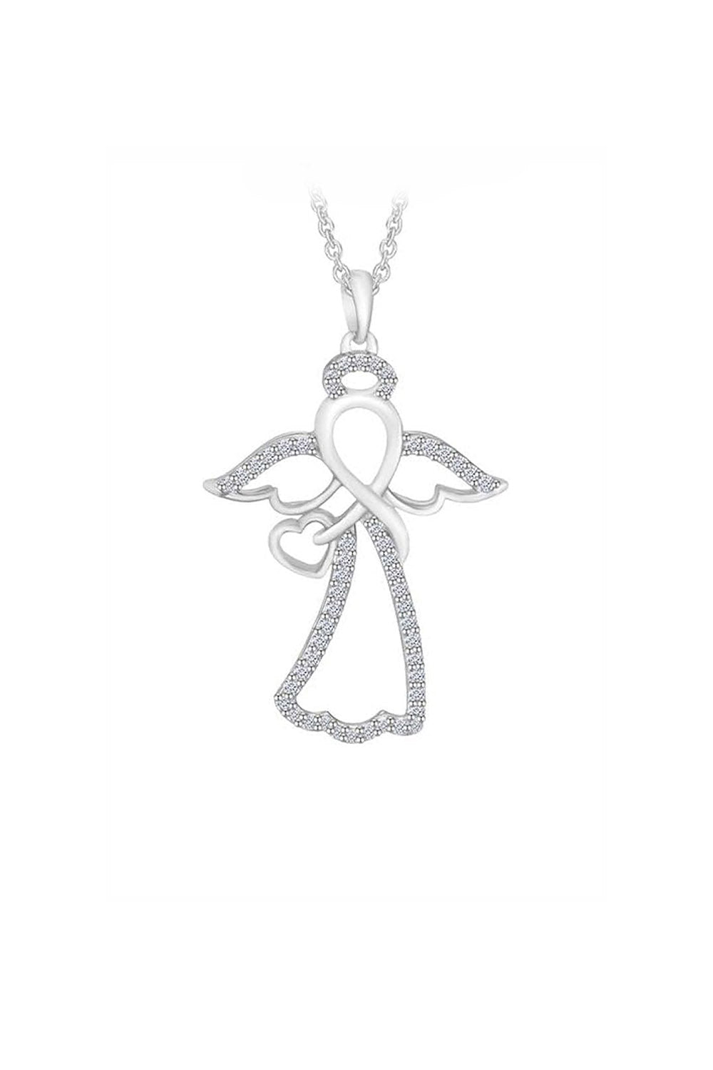 Infinity Angel Pendant Necklace