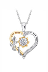 Flower heart Pendant Necklace