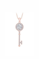 Moissanite Key Pendant Necklace