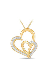 Interlocking Love Double Heart Pendant Necklace