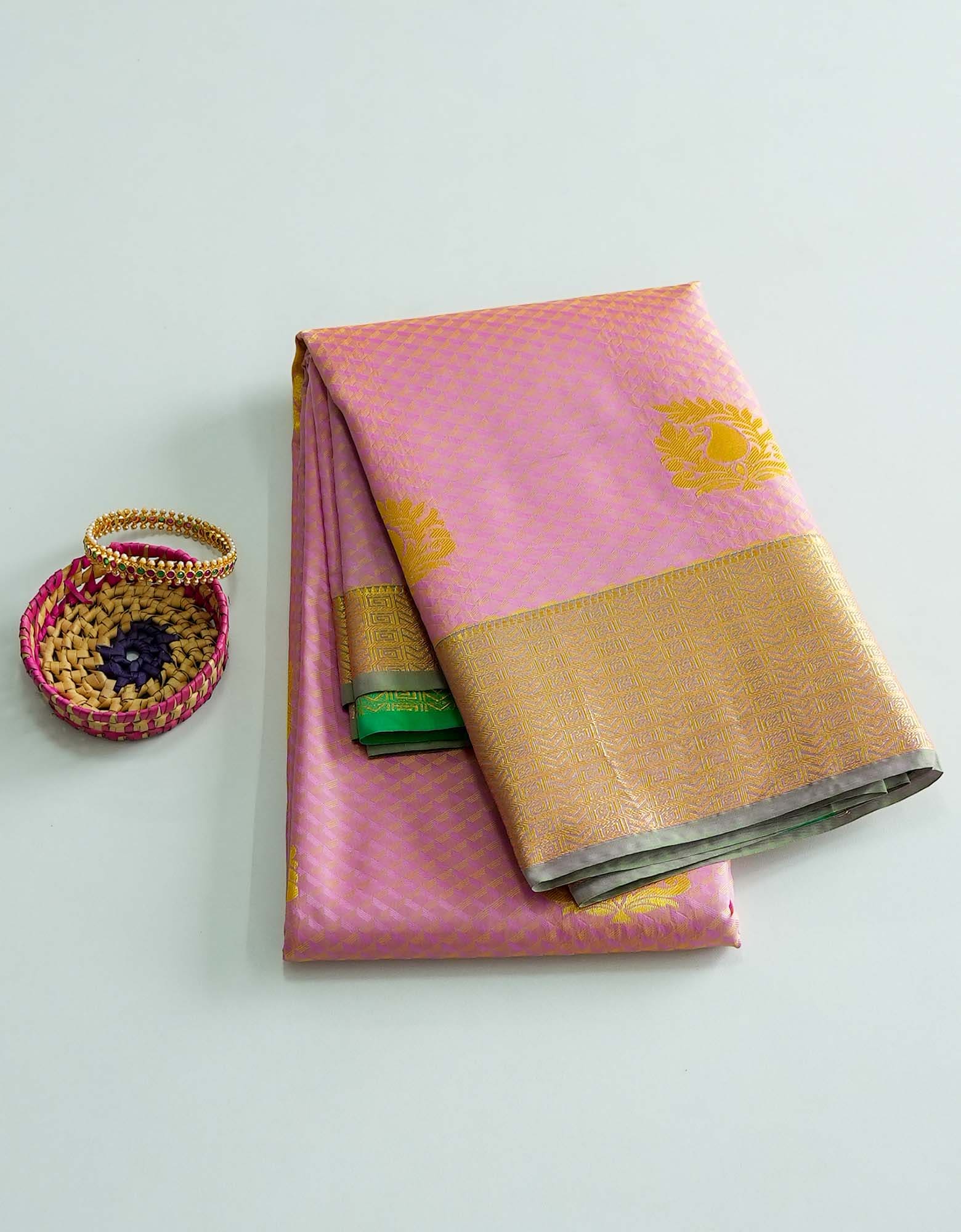 Emboss Butta Silk Saree