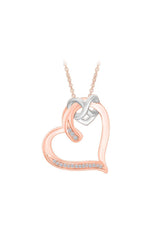 Interlocking Infinity Love Heart Pendant Necklace