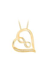 Infinity Love Heart Pendant Necklace