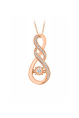 Double Twisted Infinity Pendant Necklace