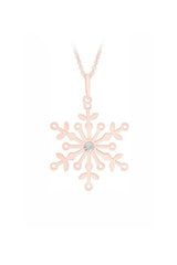 Solitaire Snowflake Pendant Necklace