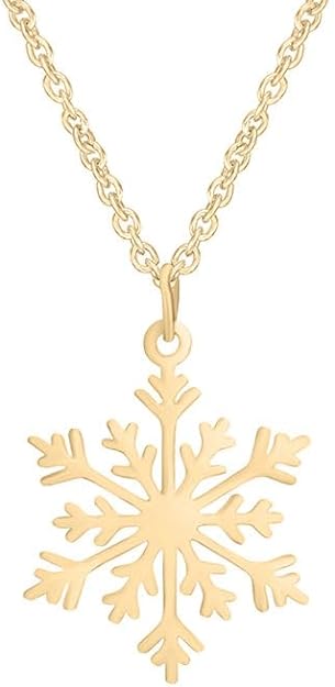 Fashion Christmas Theme Pendant Necklace in 18k Gold Plated 925 Sterling Silver.