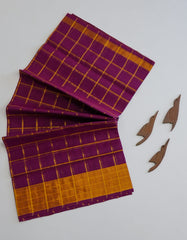 Rich Purple Kota Cotton Saree