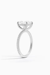 Princess Moissanite Pave Set Ring