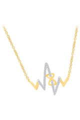 Yellow Gold Color Yaathi Infinity Knot Heartbeat Necklace,  Jewellery
