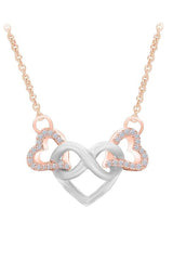 Infinity Heart Interlocking Pendant Necklace