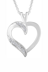 Moissanite Heart Pendant Necklace for Women Lab Created Diamond D Color VVS1 18k Gold Plated Sterling Silver