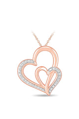 Interlocking Love Double Heart Pendant Necklace