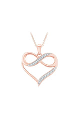 Danity Heart Infinity Pendant Necklace