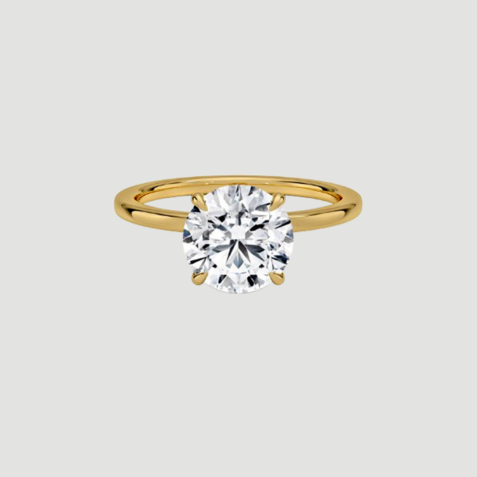 Secret Halo Round Cut Moissanite Ring