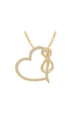 Love Heart Infinity Pendant Necklace