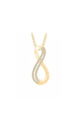 Double Row Infinity Pendant Necklace